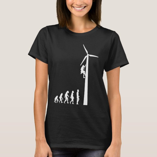 Camiseta Moinho de energia eólica em turbina (Frente)
