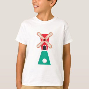 Camiseta moinho de vento de golfe em miniatura