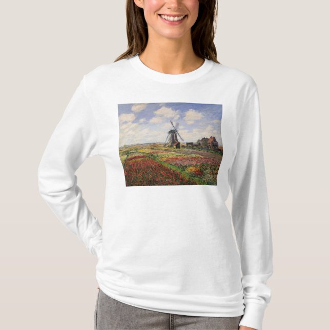 Camiseta Moinho de vento de Rijnsburg dos campos da tulipa (Frente)