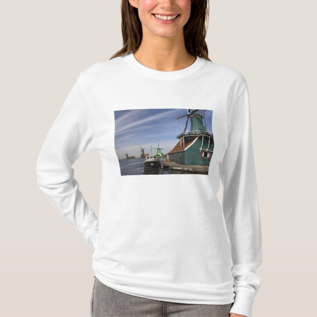 Camiseta Moinho de vento, Zaanse Schans, Holanda, Países Ba (Frente)