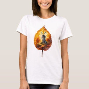 Camiseta Moinho Rústico no Brilho do Outono