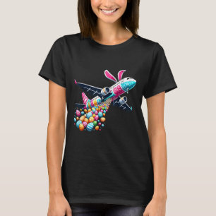 Camiseta Moinhos De Ovo De Avião Coelho Páscoa Ai