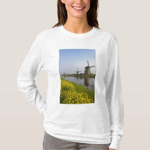 Camiseta Moinhos de vento ao longo do canal em Kinderdijk,
