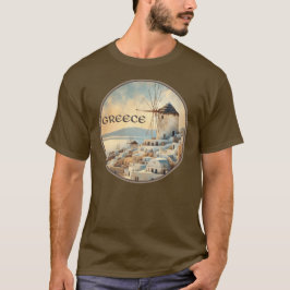 Camiseta Moinhos de Vento de Mykonos na Grécia