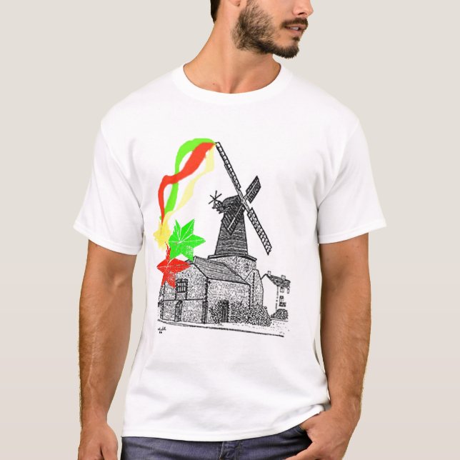 Camiseta moinhos de vento do rasta (Frente)