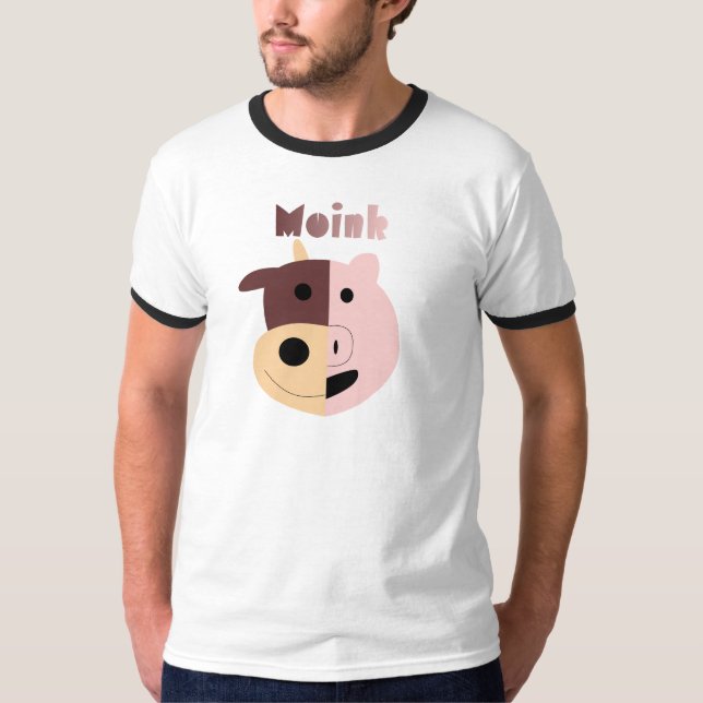 Camiseta Moink: Vaca dos desenhos animados e t-shirt dos (Frente)