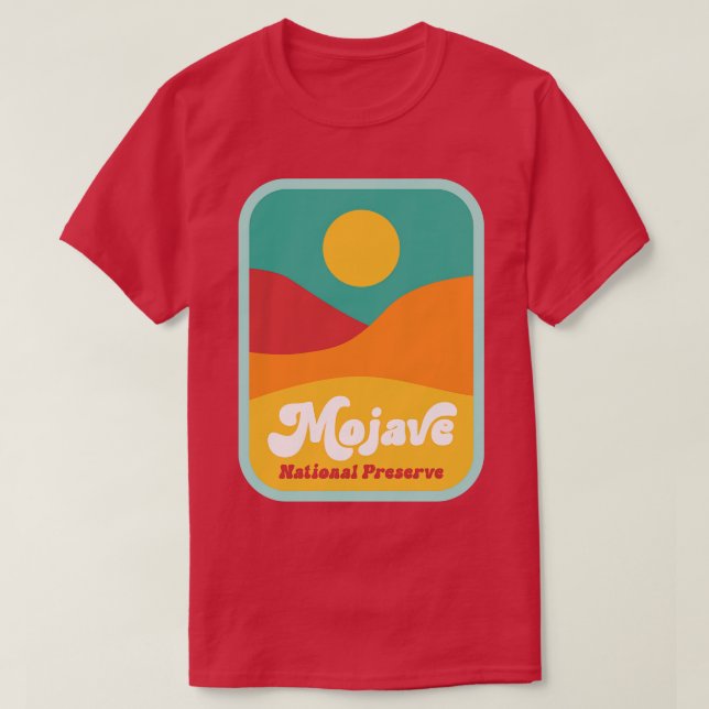 Camiseta Mojave National Preserve Camping Joshua Tree Calif (Frente do Design)