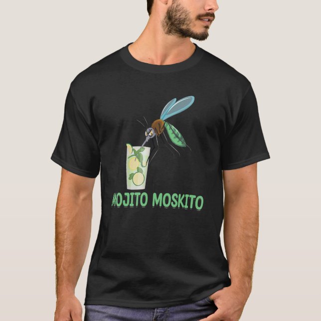 Camiseta MOJITO MOSKITO Alcohol Wine Beer Drinker cocktail  (Frente)