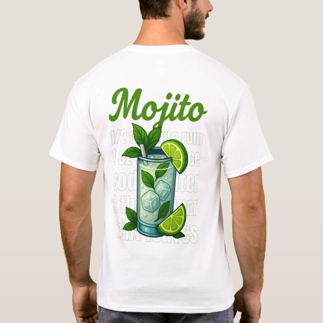 Camiseta Mojito T-Shirt – Fresh Mint & Lime Cocktail (Verso)