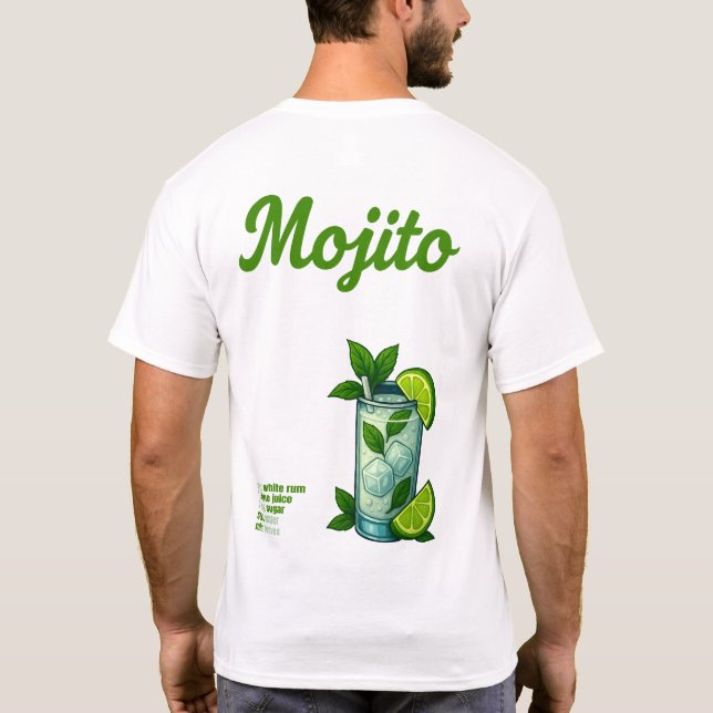 Camiseta Mojito T-Shirt – Fresh Mint & Lime Cocktail (Verso)