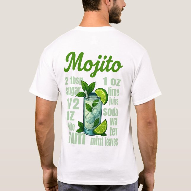 Camiseta Mojito T-Shirt – Fresh Mint & Lime Cocktail (Verso)