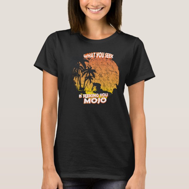 Camiseta MOJO, busca, surf, verão, divertimento, água, (Frente)