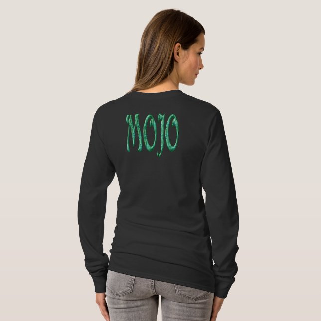 Camiseta Mojo women black long sleeve t-shirt back (Parte Traseira Completa)