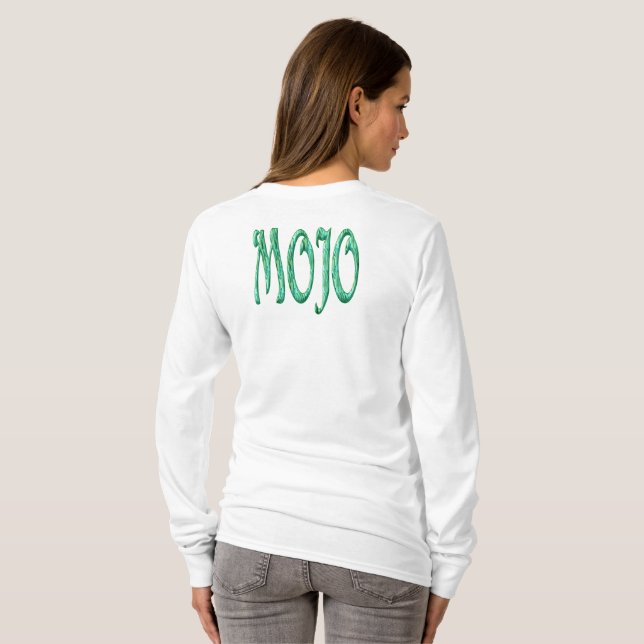 Camiseta Mojo women white long sleeve t-shirt back (Parte Traseira Completa)