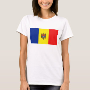 Camiseta Moldávia Flag x Map T-Shirt