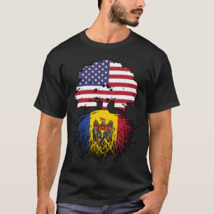 Camiseta Moldávia, Moldávia, EUA, Bandeira dos Estados Unid