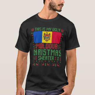 Camiseta Moldávia Ufly Christmas Sweater — Bandeira Moldávi