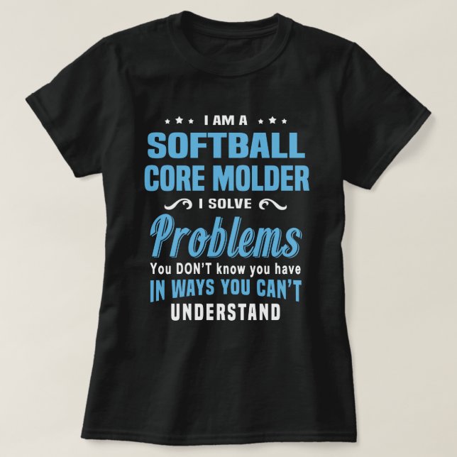 Camiseta Molder de Núcleo Softball (Frente do Design)