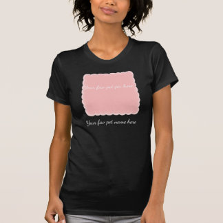 Camiseta Moldura Arredondada Rosa de Foto de Animal de Esti