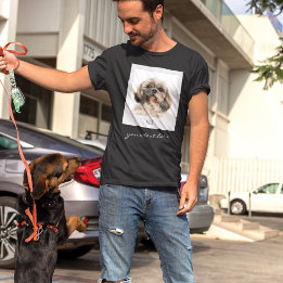 Camiseta Moldura de Foto de Aniversário de Cachorro Persona