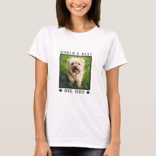Camiseta Moldura de Foto de Pet com Pegadas de Pata da Melh