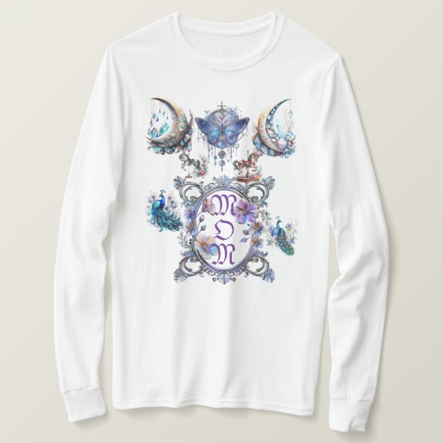 Camiseta Moldura Floral Mamãe (Frente do Design)