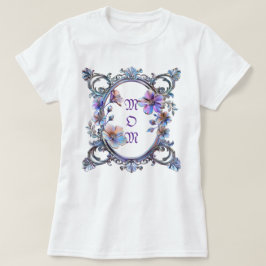 Camiseta Moldura Floral Mamãe