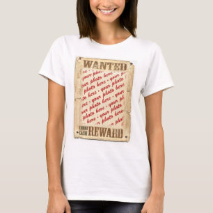 Camiseta Moldura para Foto de Cartaz de PROCURADO