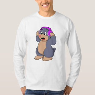 Camiseta Mole at Music com fone de ouvido