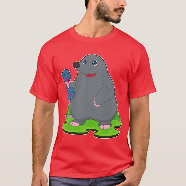 Camiseta Mole Bodybuilder Dumbbell Bodybuilding (Frente)