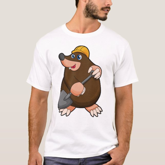 Camiseta Mole com chapéu de pá e Duro (Frente)