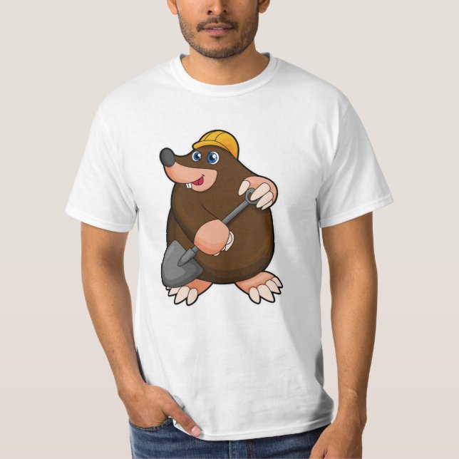 Camiseta Mole com chapéu de pá e Duro (Frente)