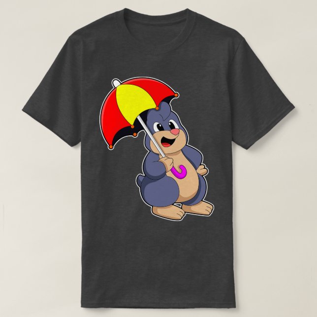 Camiseta Mole com guarda-chuva 2 (Frente do Design)