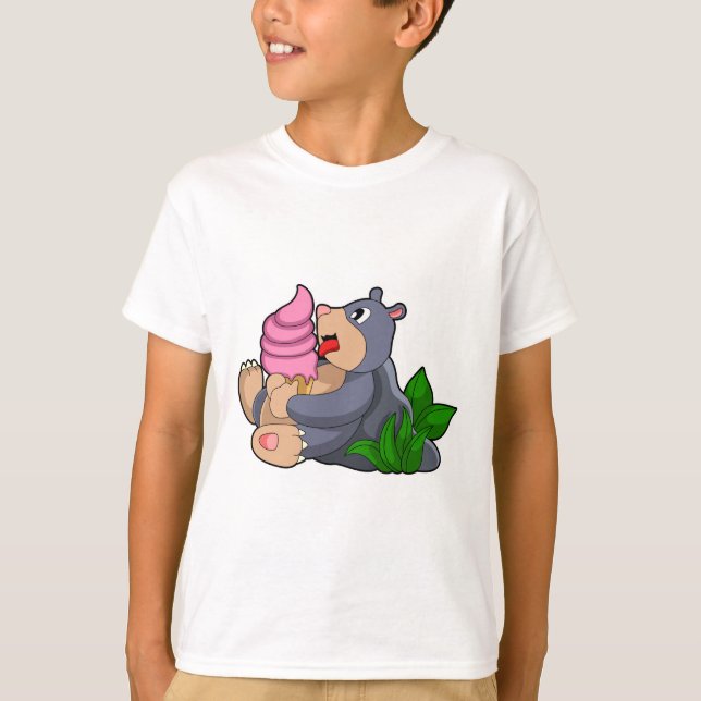 Camiseta Mole com sorvete Waffle (Frente)