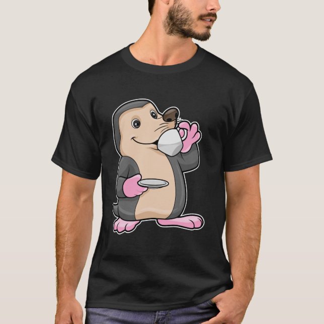 Camiseta Mole com Taça de Café e Saucer (Frente)