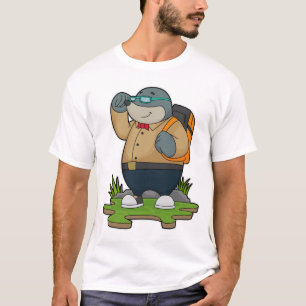 Camiseta Mole como Hiker com Backpack