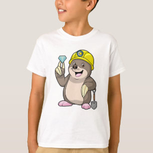 Camiseta Mole como Mineiro com Pá e Diamante