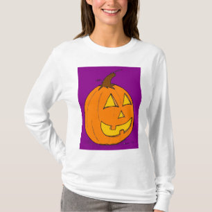 Camiseta Mole de Abóbora Roxo Feminino com Capuz