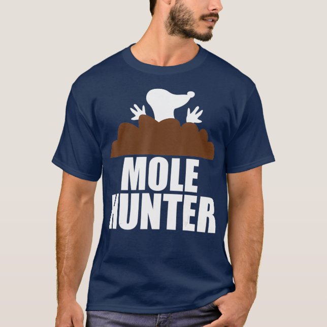 Camiseta Mole Hunter Funny Garden Hunting (Frente)