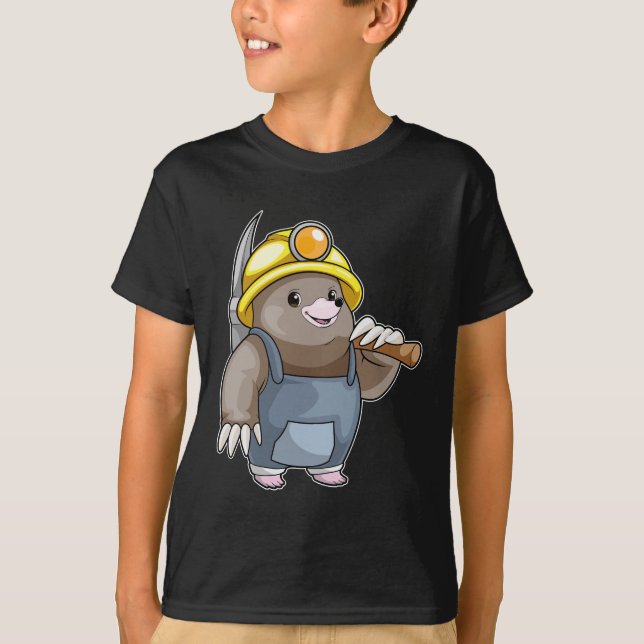Camiseta Mole Miner Pickaxe Mining (Frente)