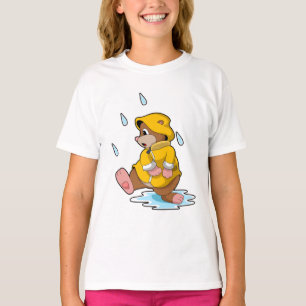 Camiseta Mole na chuva com gotas de chuva