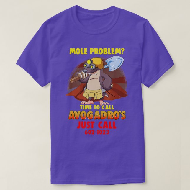 Camiseta Mole Problem Chemistry Avogadro's Number Mole Day (Frente do Design)