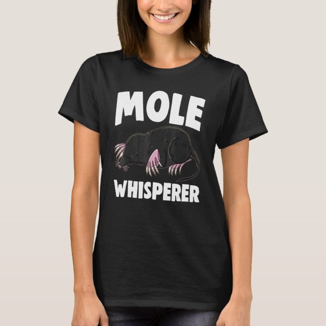 Camiseta Mole Rat Whispherd Mulheres Cute Little Mole Love (Frente)