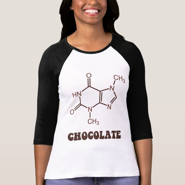 Camiseta Molécula científica do Theobromine do elemento do (Frente)