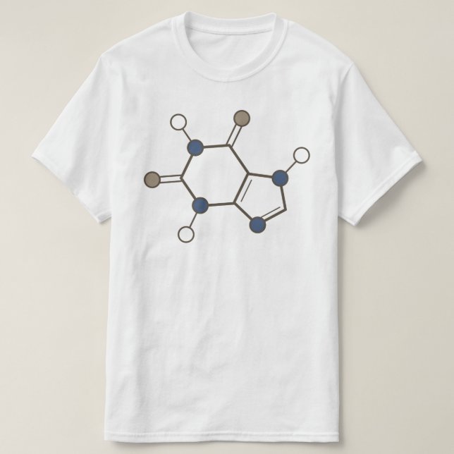 Camiseta molécula da cafeína (Frente do Design)