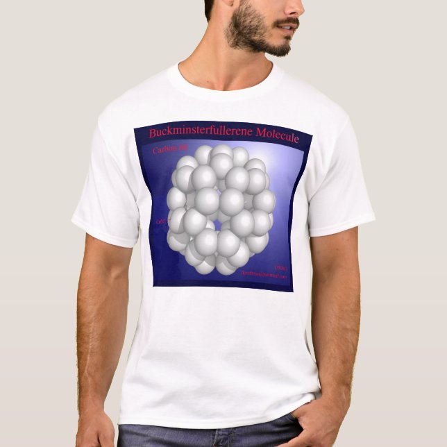 Camiseta Molécula de Buckminsterfullerene (parte dianteira) (Frente)