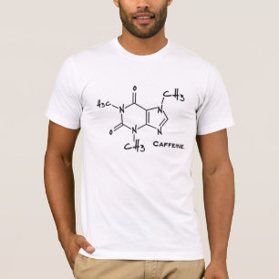 Camiseta Molécula de Caffiene (estrutura química)