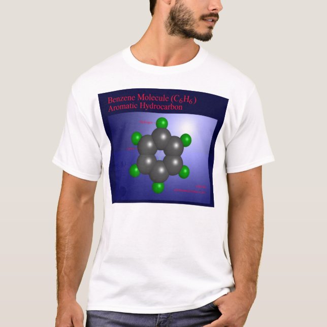 Camiseta Molécula do benzeno (parte dianteira) (Frente)