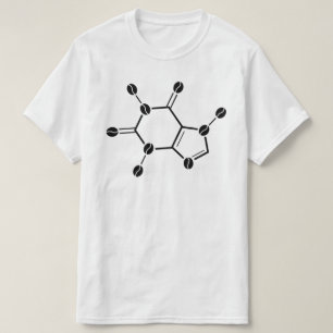 Camiseta molécula dos feijões da cafeína