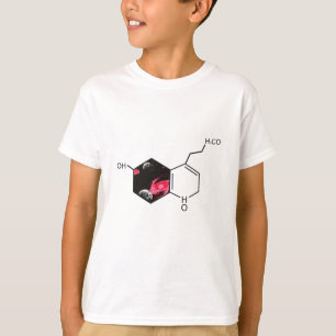 Camiseta Molécula química com vista espacial